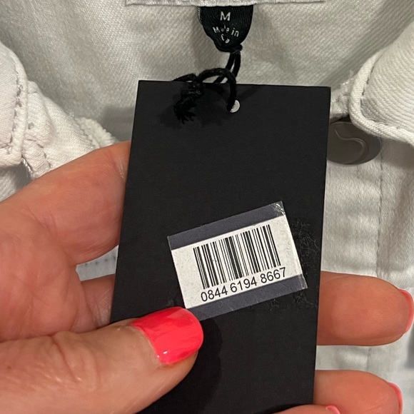 Joe’s Relaxed Denim Jacket, Medium, White, New with tags - Picture 5 of 5